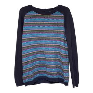 Talbots Fair Isle Multi-Color Wool Blend Sweater size Large